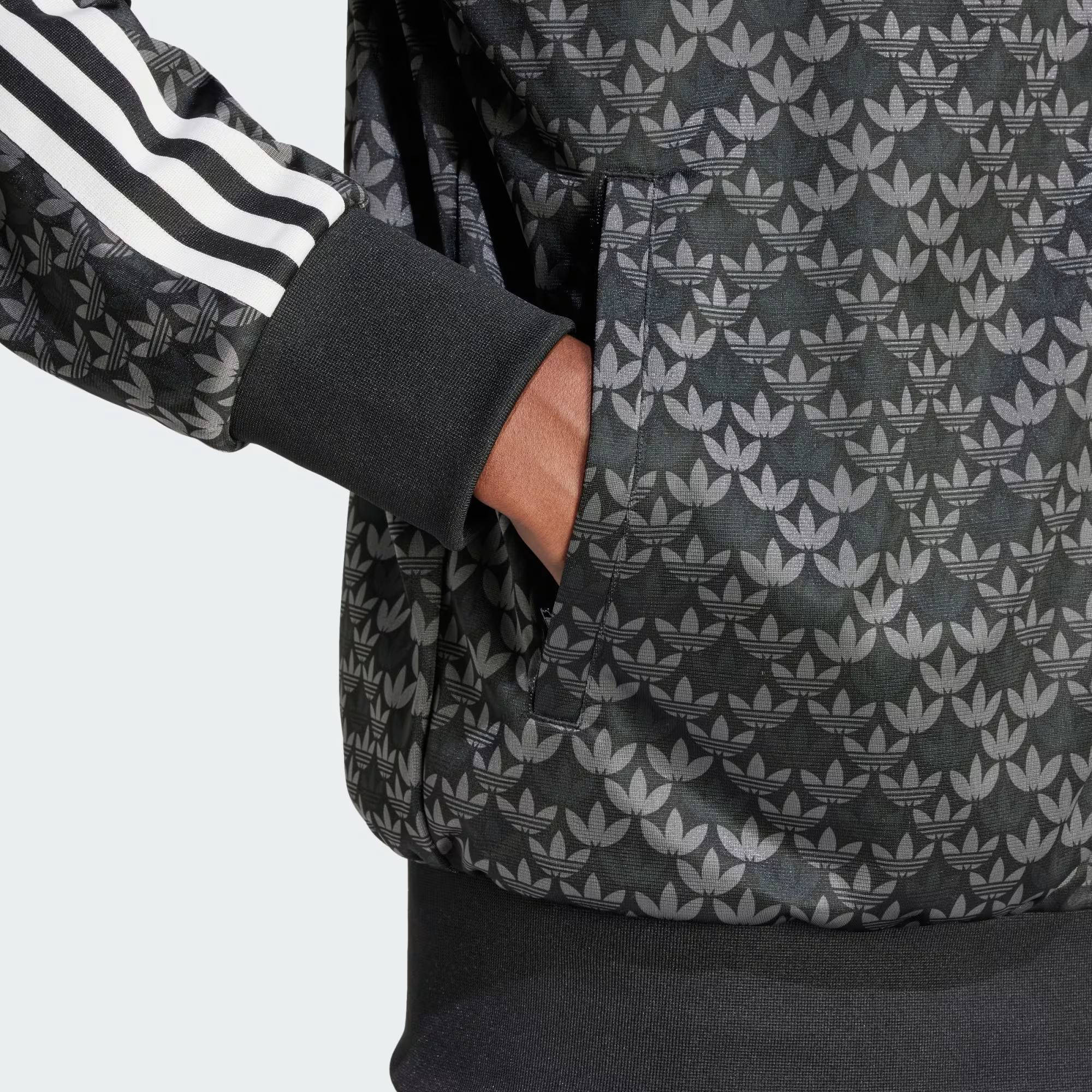 adidas Football Classic Mono Track Top Black Pocket