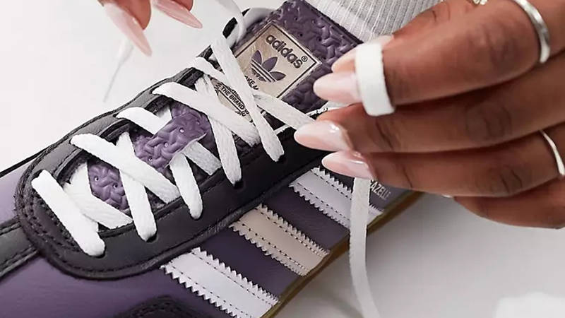 adidas Gazelle Indoor Purple White Detail