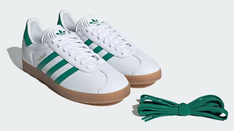 adidas Gazelle White Bold Green IH2216 Front