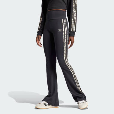 adidas Leopard Luxe 3-Stripes Infill Flared Leggings