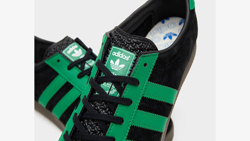 adidas London Black Green tongue
