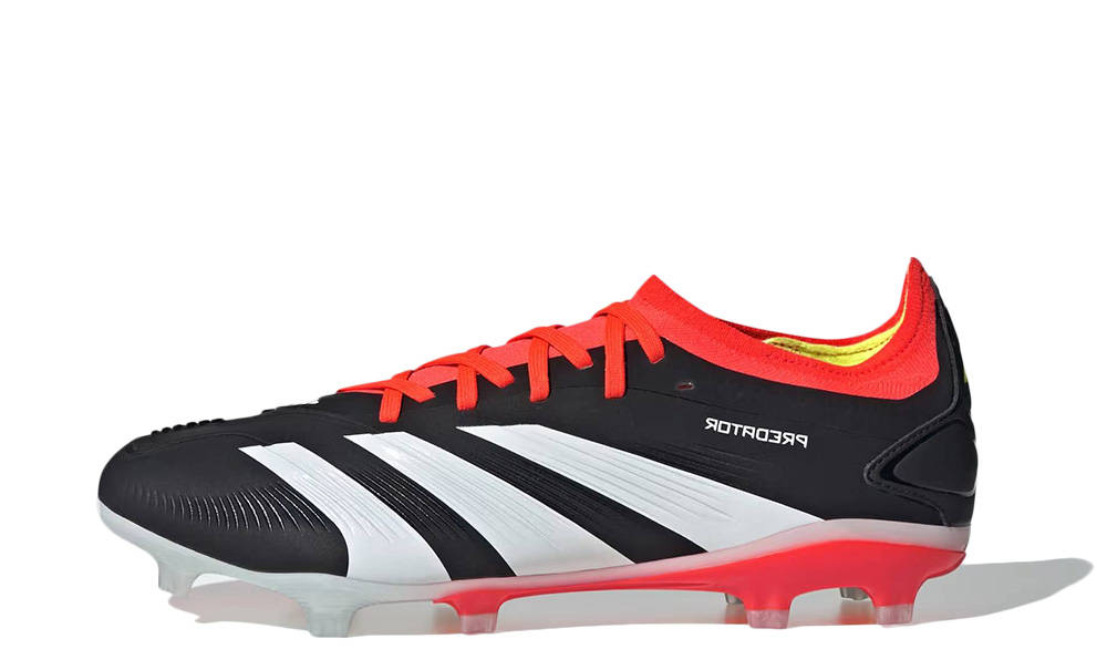 adidas Predator 24 Pro Firm Ground Boots Black Solar Red