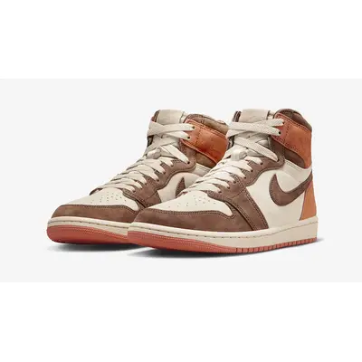 Want to see what a slept on girls air jordan 1 retro high og gs valentines day black pink for sale collab looks like OG Dusted Clay front