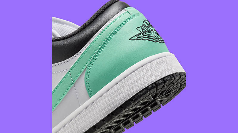 Air Jordan 1 Low Green Glow heel