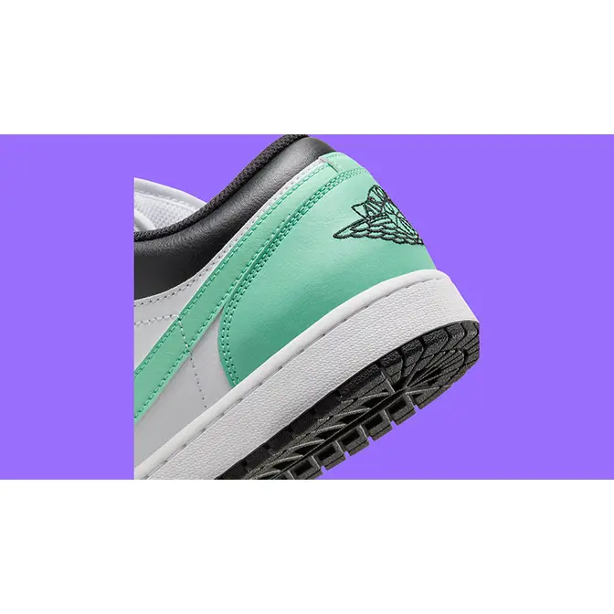 Air Jordan 1 Low Green Glow heel