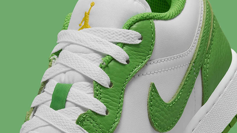 Air Jordan 1 Low GS Green Yellow Detail