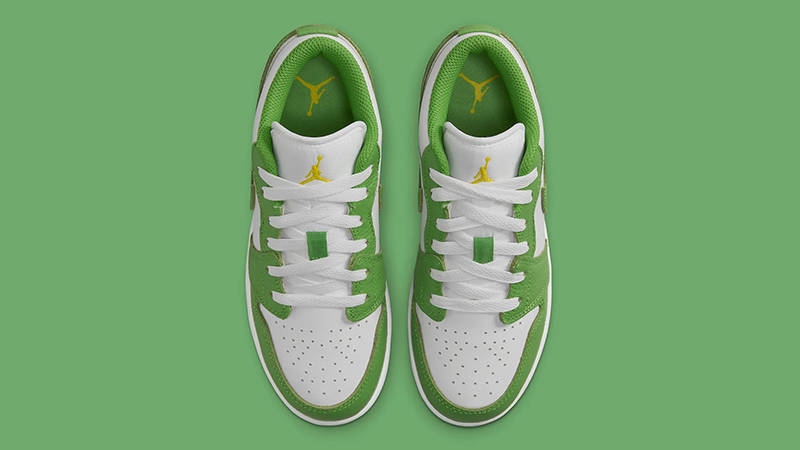 Air Jordan 1 Low GS Green Yellow Top