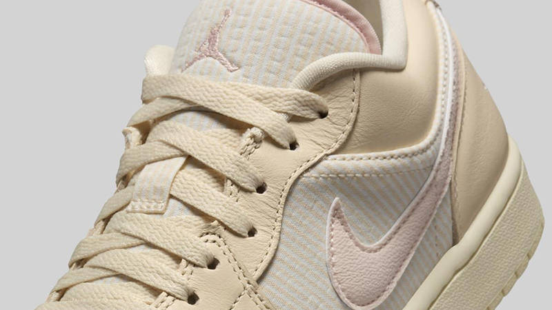 Air Jordan 1 Low Linen Beige Pink FQ1925-100 Detail