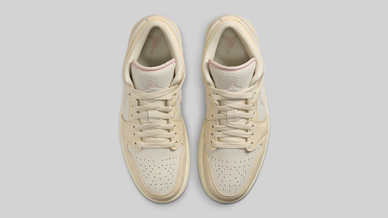 Air Jordan 1 Low Linen Beige Pink FQ1925-100 Top