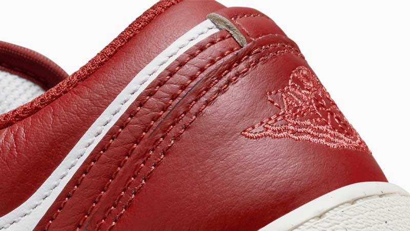 Air Jordan 1 Low SE GS Dune Red Closeup