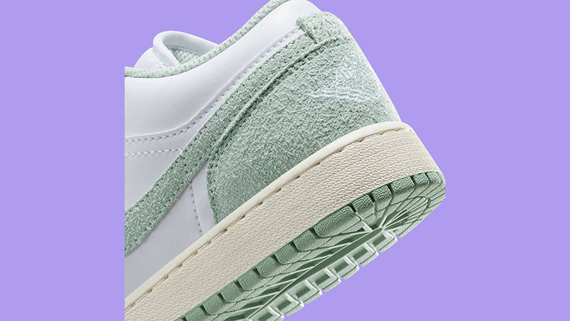 lime green and purple jordans