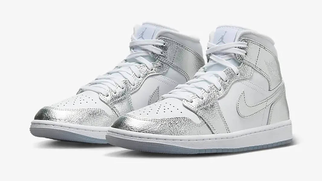Air Jordan 1 Mid Crinkled Chrome FN5031-100 Side