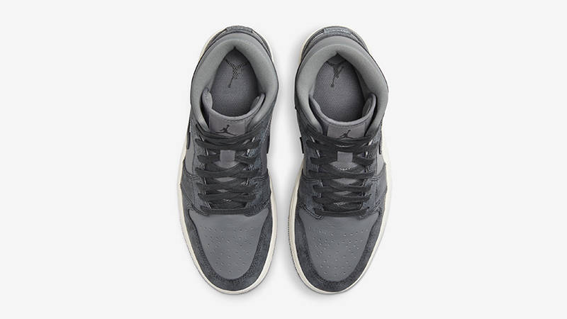 Air Jordan 1 Mid Distressed Grey FJ3448-001 Side