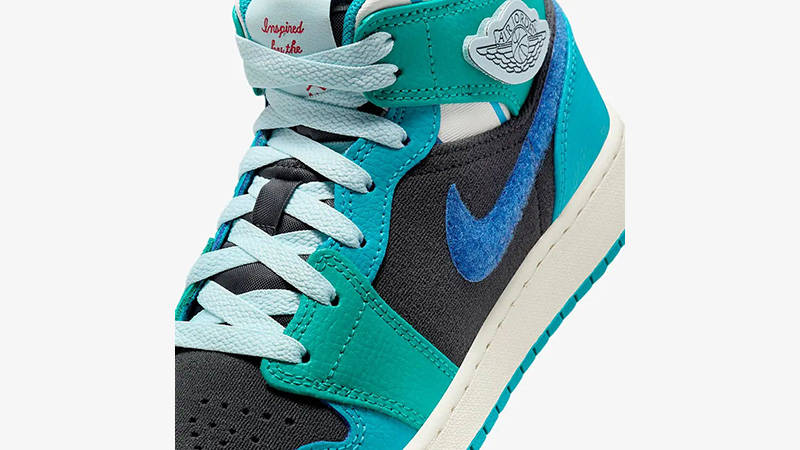 Air Jordan 1 Mid GS Inspired by the Greatest FJ9482-004 side closeup