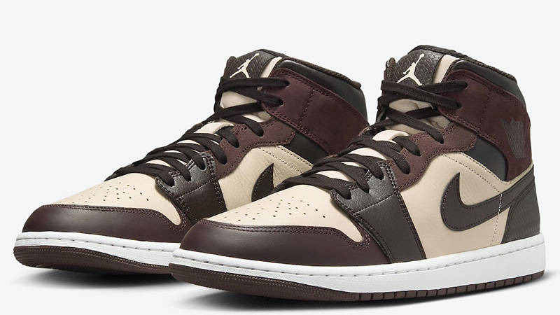 NIKE AIR JORDAN 1 MID SE Paris YMCA 30cm Mid Jordans Paris Sneakers Jordan Suede Brown Nike Air Jordan AJ1