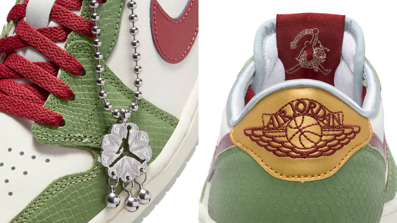 The Air Jordan 1 Low OG "Year of the Dragon" Arrives With Scaly Green Overlays