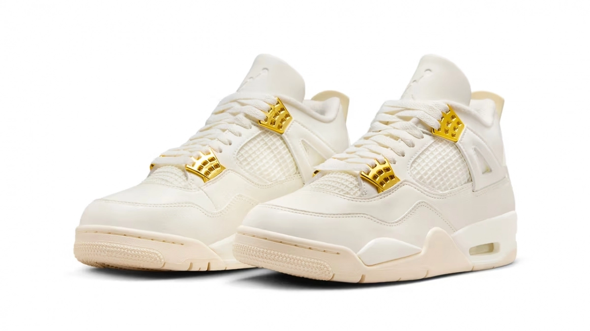 The Blinged-Out Air Jordan DN3596-061 4 "Sail/Metallic Gold" is Set to Be a Women's Exclusive