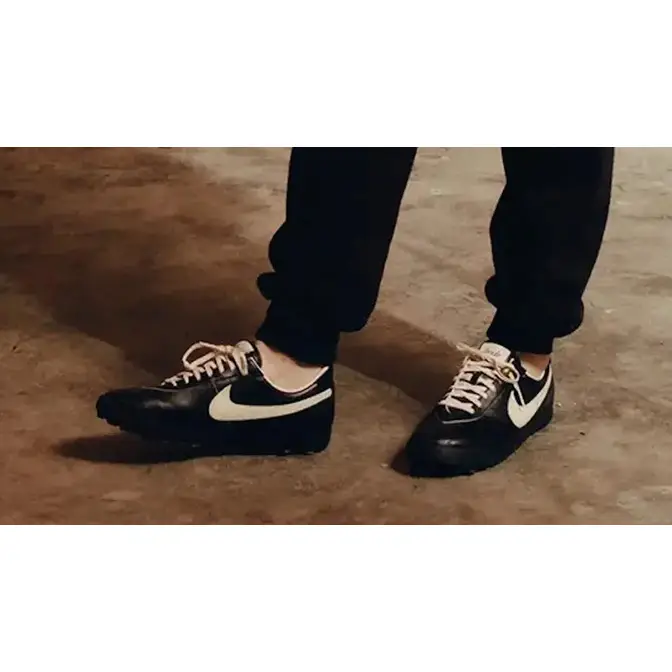 Bode x Nike Astro Grabber Black White on foot