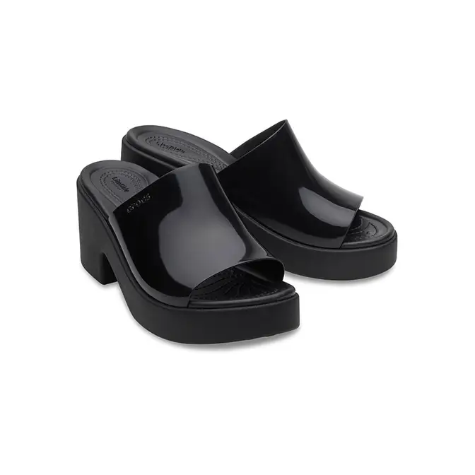 Сабо crocs шльопанці шлепанцы кроксы Shine Heel Sandal Black front