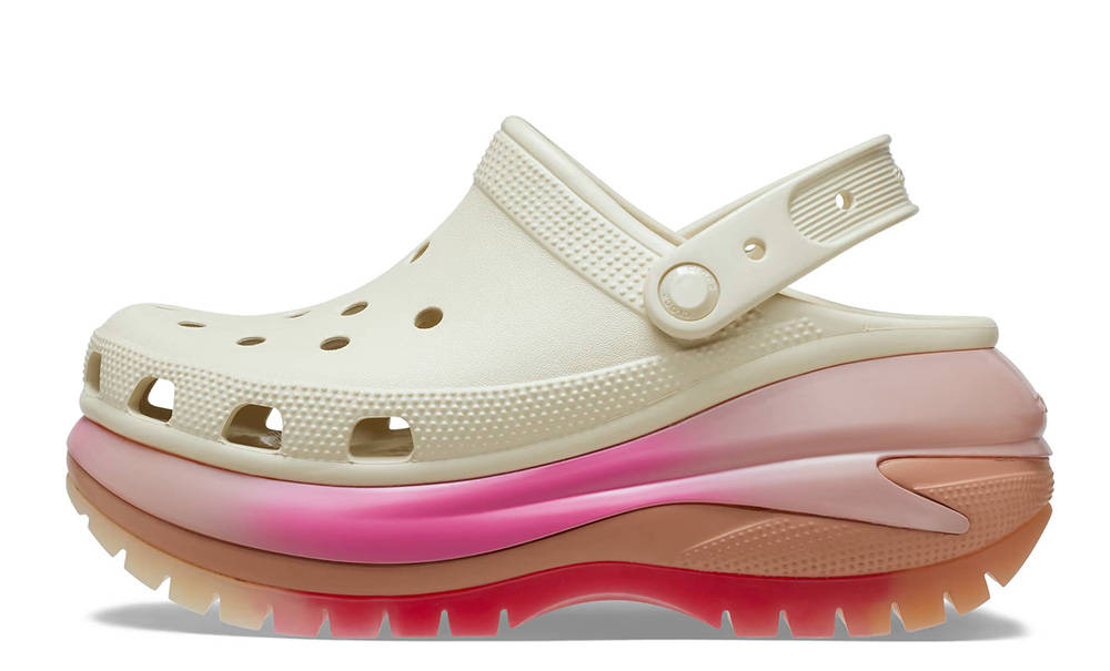 Crocs Mega Crush Color Dip Clog Bone Multi