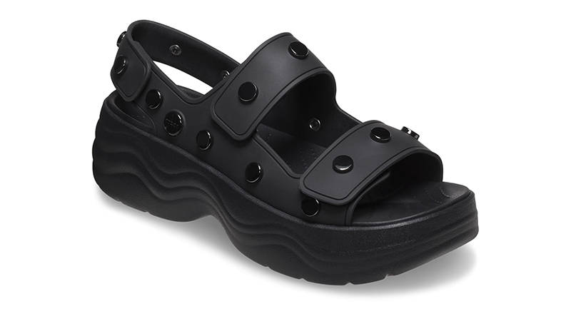 Crocs Skyline Studded Sandal Black 209025-001 Side