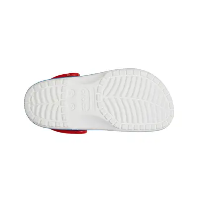 Pantoletten CROCS Classic Platform Clog 206750 Black Clog White Red sole