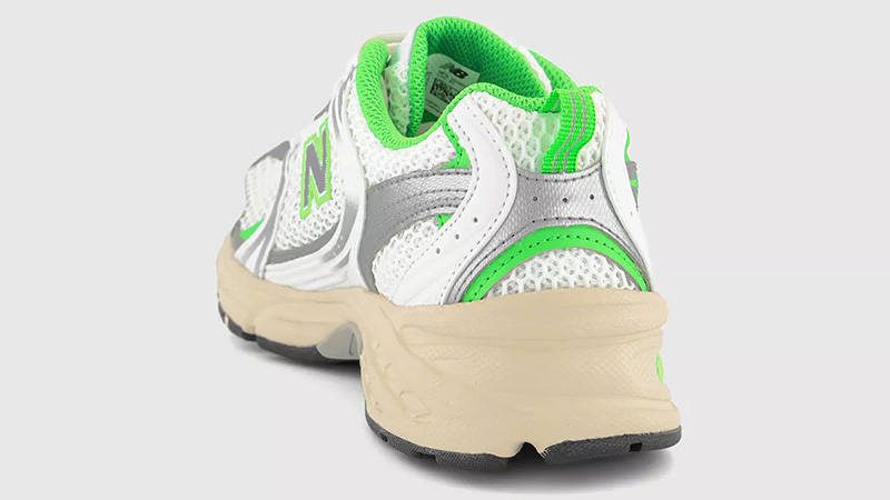 New Balance 530 White Palm Leaf heel