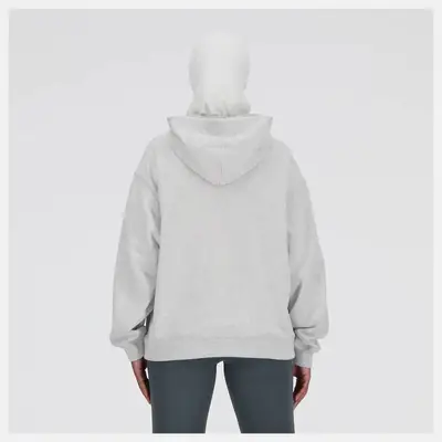 New Balance Athletics French Terry Hoodie Ash Heather Backside