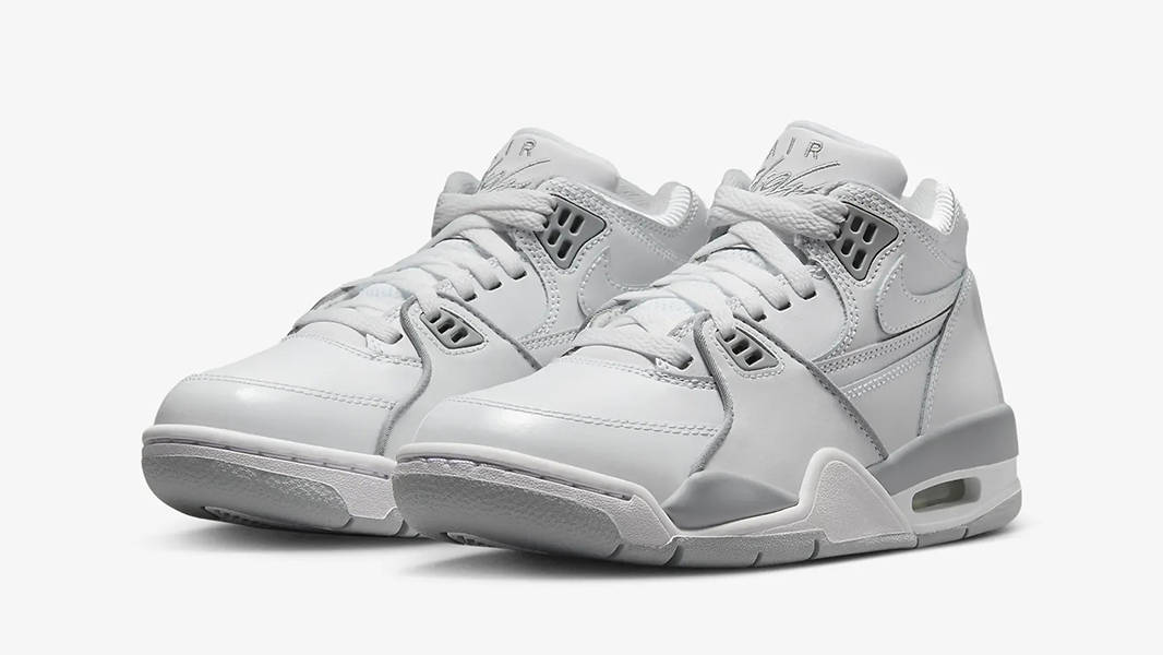 Nike Air Flight 89 GS White Neutral Grey HF0406-100 Side