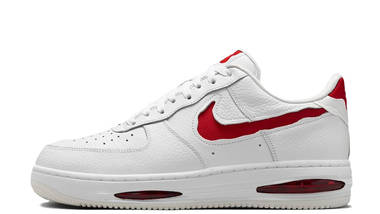 nike store air force 1 low evo white university red w380