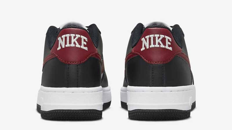 Nike Air Force 1 Low GS Black Dark Team Red Back