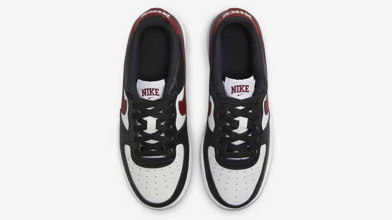 Nike Air Force 1 Low GS Black Dark Team Red Middle