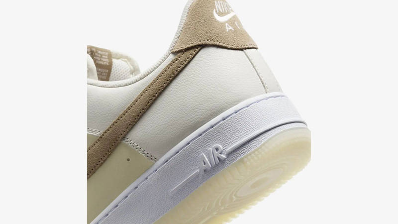 Nike Air Force 1 Low Khaki Coconut Milk heel