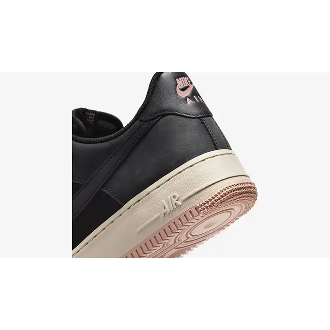 Nike Air Force 1 Low LX Black Red Stardust heel