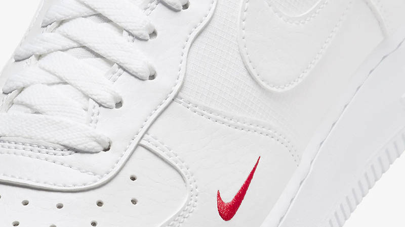 Nike Air Force 1 Low White University Red FZ7187-100 Detail