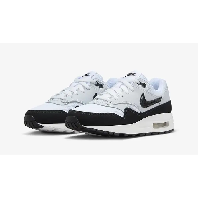 Nike air max 1 gs outlet black white dark grey