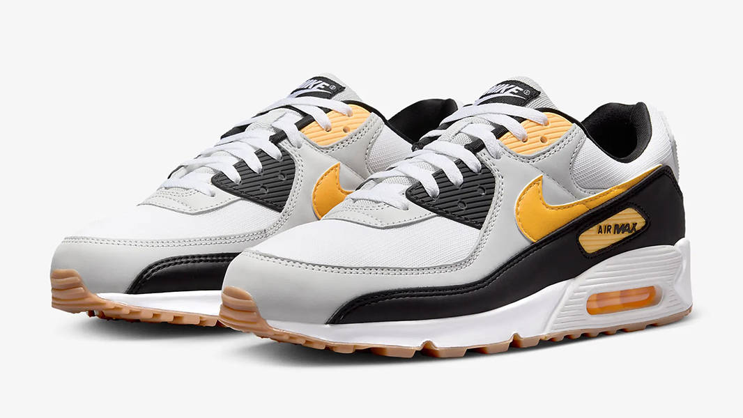Nike Air Max 90 Grey Black Laser Orange FB9658-101 Side