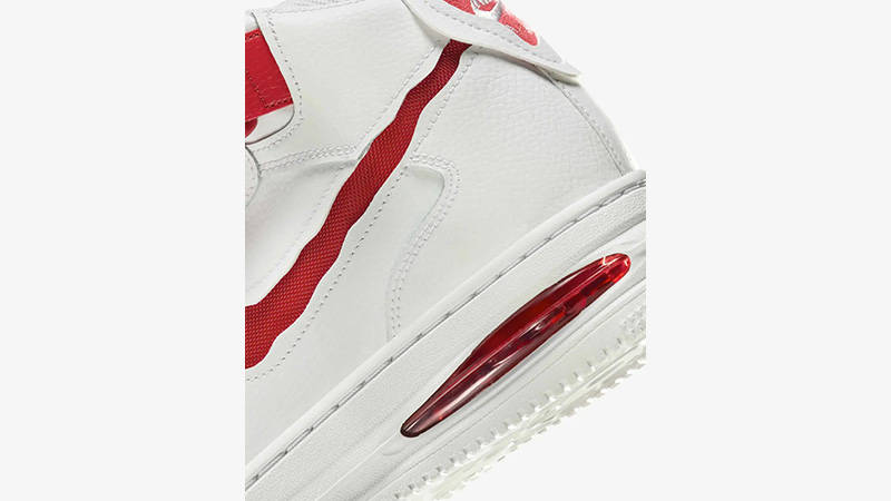 Nike Air Max Force 1 Mid Evo Remastered White Red heel