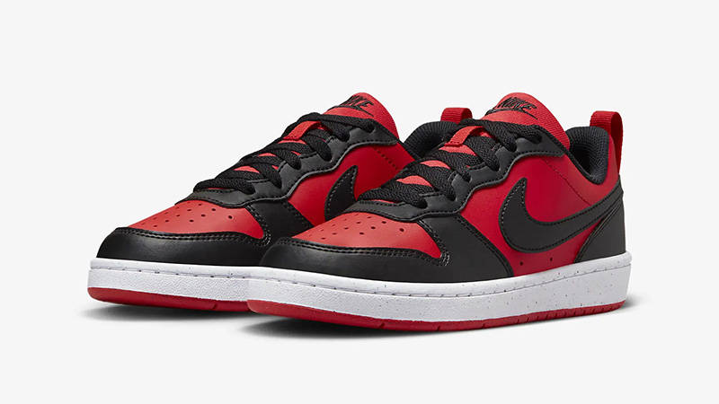Nike Court Borough Low Recraft GS Red Black front