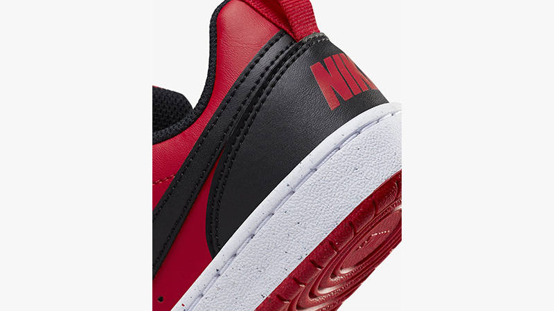 Nike Court Borough Low Recraft GS Red Black heel