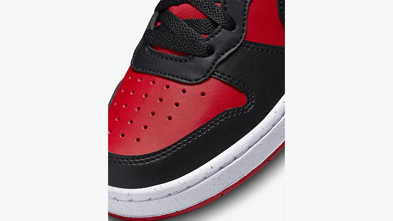 Nike Court Borough Low Recraft GS Red Black toe