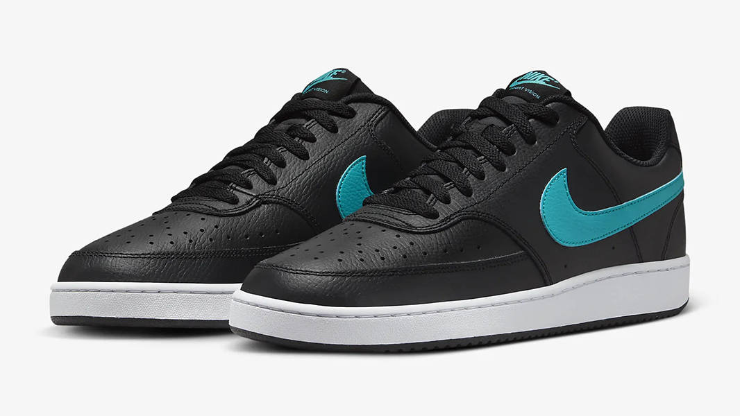 Nike Court Vision Low Black Blue HF0103-001 Side