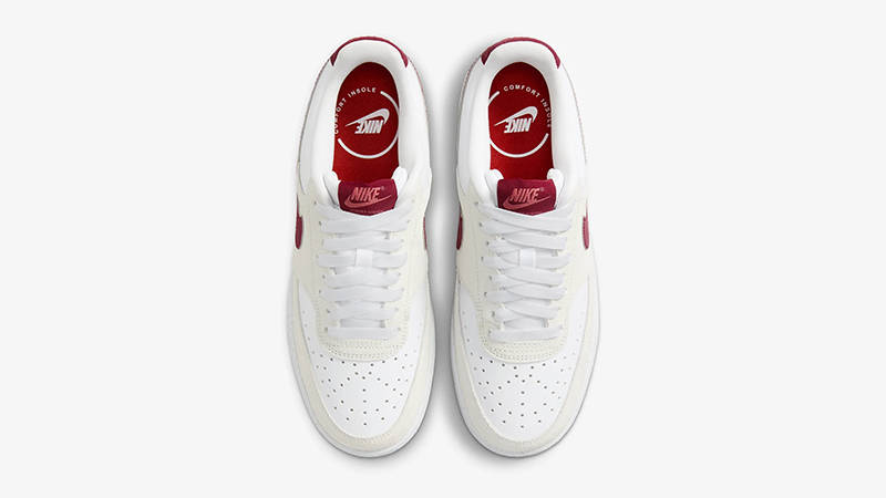 Nike Court Vision Low White Adobe Team Red FQ7628-100 Top