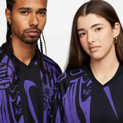 Nike Culture of Football Dri-FIT Short-Sleeve Football Shirt Voltage Purple Front Closeup