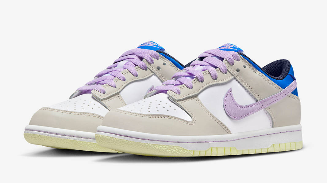Nike Dunk Low GS Khaki Blue Pink FB9109-103 Side