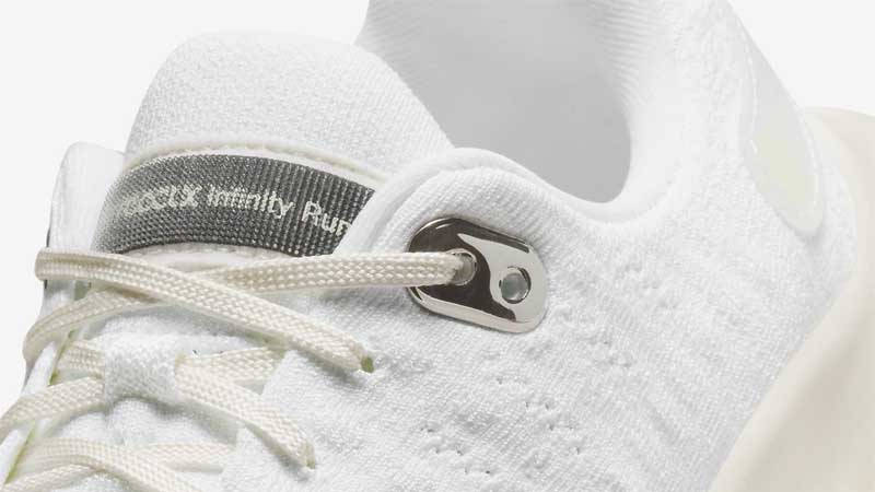 Nike InfinityRN 4 White Chrome Top Closeup