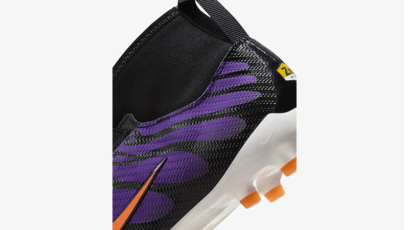 Nike Jr Mercurial Superfly 9 FG High-Top Football Boot Voltage Purple heel