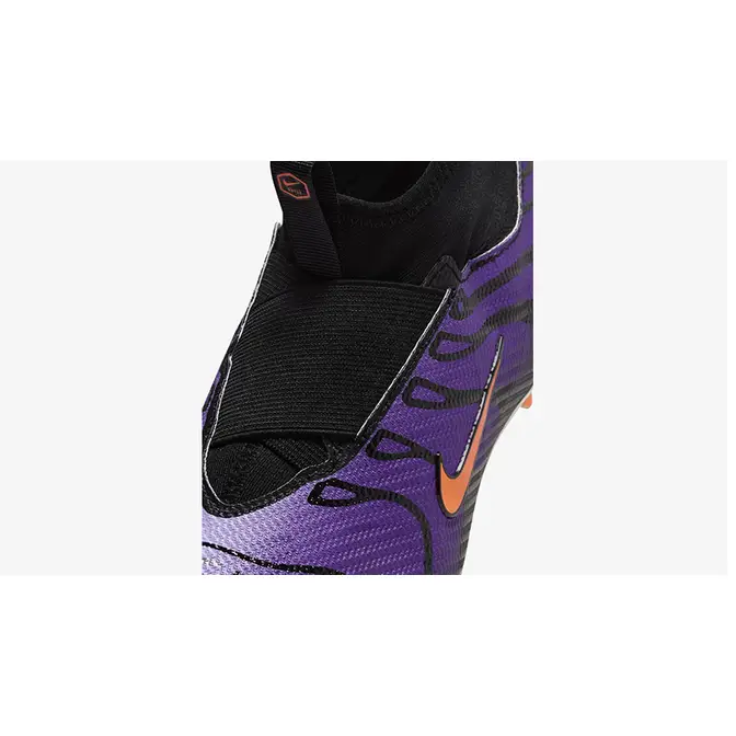 Nike Jr Mercurial Superfly 9 FG High-Top Football Boot Voltage Purple lace area
