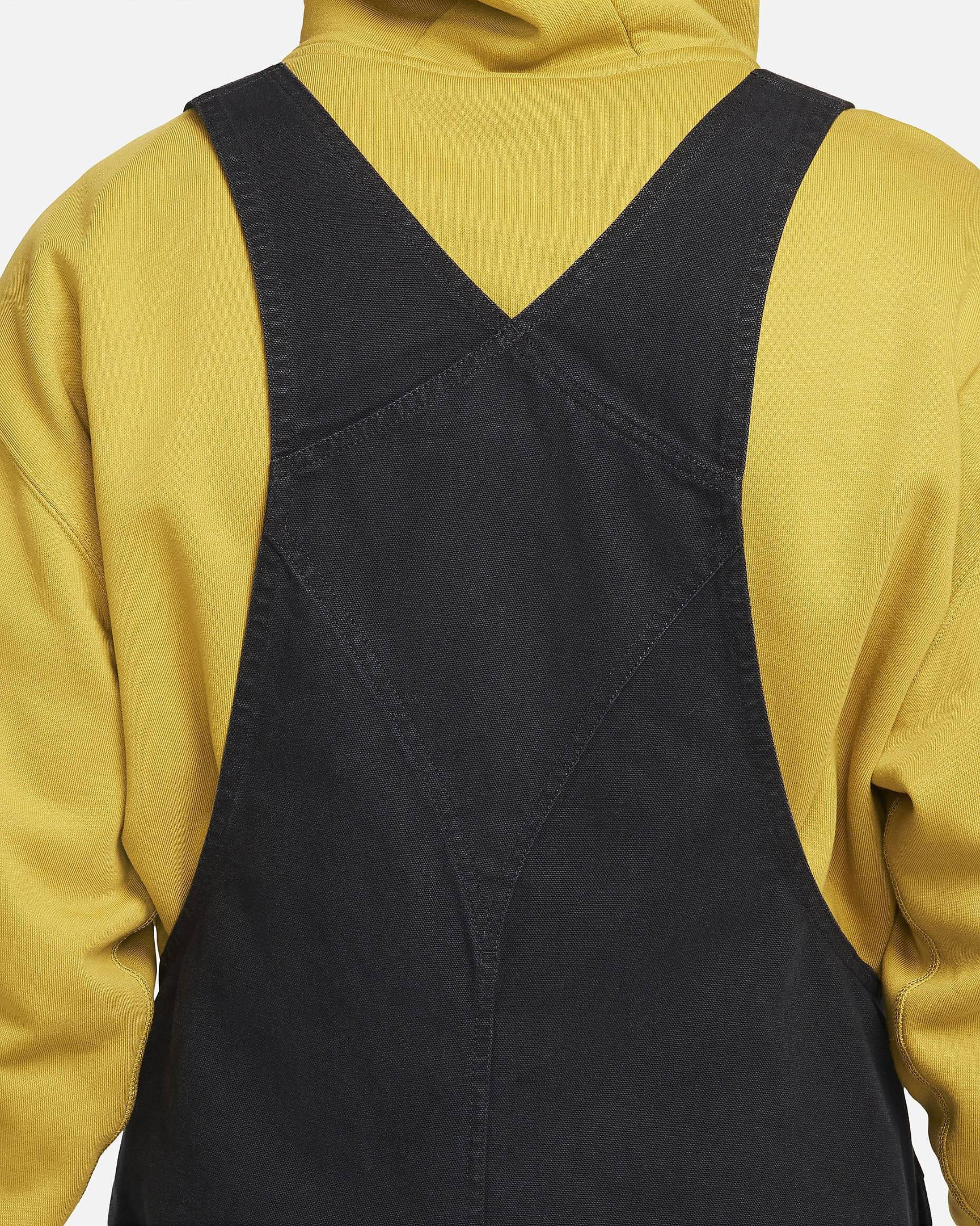 Nike Life Carpenter Overalls Black Backside Closeup