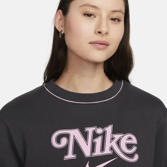 Nike Sportswear Fleece Crew-Neck Sweatshirt Black face